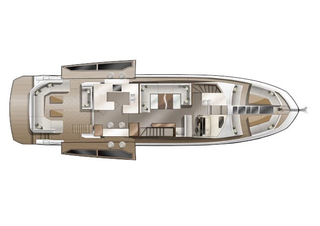 Main deck with Beach Mode side terraces open